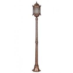 Modi Bahçe Aydınlatma BDR-68051-1BKR-KOP Kahverengi Boyalı Dış Mekan Aydınlatma E27 Aluminyum Döküm Dip Polikarbon Cam 23cm