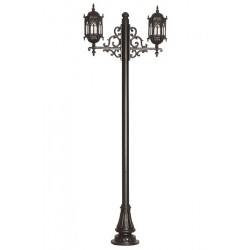 Modi Bahçe Aydınlatma BDR-68051-2BSY-M1 Siyah Boyalı Dış Mekan Aydınlatma E27 Aluminyum Döküm Dip Polikarbon Cam 80x30cm