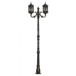 Modi Bahçe Aydınlatma BDR-68051-2BSY-M2 Siyah Boyalı Dış Mekan Aydınlatma E27 Aluminyum Döküm Dip Polikarbon Cam 75cm