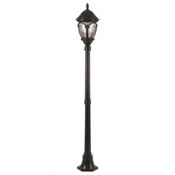 Modi Bahçe Aydınlatma BDR-68052-1BSY Siyah Boyalı Dış Mekan Aydınlatma E27 Aluminyum Döküm Dip Polikarbon Cam 25cm