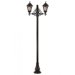 Modi Bahçe Aydınlatma BDR-68052-2BSY-M1 Siyah Boyalı Dış Mekan Aydınlatma E27 Aluminyum Döküm Dip Polikarbon Cam 90x25cm