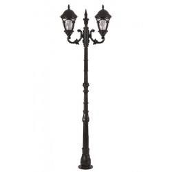 Modi Bahçe Aydınlatma BDR-68052-2BSY-M2 Siyah Boyalı Dış Mekan Aydınlatma E27 Aluminyum Döküm Dip Polikarbon Cam 75cm