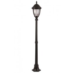 Modi Bahçe Aydınlatma BDR-68053-1BSY Siyah Boyalı Dış Mekan Aydınlatma E27 Aluminyum Döküm Dip Polikarbon Cam 25cm