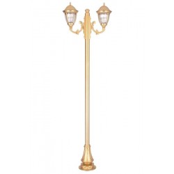 Modi Bahçe Aydınlatma BDR-68053-2BSA-M1 Sarı Boyalı Dış Mekan Aydınlatma E27 Aluminyum Döküm Dip Polikarbon Cam 75cm
