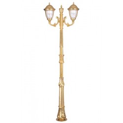 Modi Bahçe Aydınlatma BDR-68053-2BSA-M2 Sarı Boyalı Dış Mekan Aydınlatma E27 Aluminyum Döküm Dip Polikarbon Cam 75cm