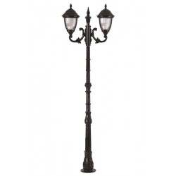 Modi Bahçe Aydınlatma BDR-68053-2BSY-M1 Siyah Boyalı Dış Mekan Aydınlatma E27 Aluminyum Döküm Dip Polikarbon Cam 75cm