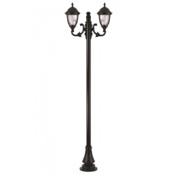 Modi Bahçe Aydınlatma BDR-68053-2BSY-M3 Siyah Boyalı Dış Mekan Aydınlatma E27 Aluminyum Döküm Dip Polikarbon Cam 75x25cm