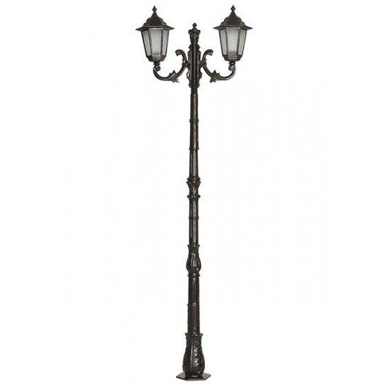 Modi Bahçe Aydınlatma BDR-68054-2BSY-M1-OP Sarı/Siyah Boyalı Dış Mekan Aydınlatma E27 Aluminyum Döküm Dip Polikarbon Cam 75cm