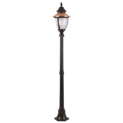 Modi Bahçe Aydınlatma BDR-68055-1BSY Kahverengi/Siyah Boyalı Dış Mekan Aydınlatma E27 Aluminyum Döküm Dip Polikarbon Cam 25cm