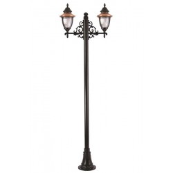 Modi Bahçe Aydınlatma BDR-68055-2BSY-M2 Kahverengi/Siyah Boyalı Dış Mekan Aydınlatma E27 Aluminyum Döküm Dip Polikarbon Cam 90x25cm