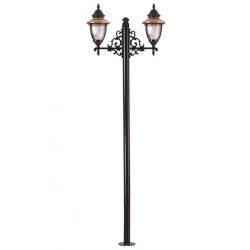 Modi Bahçe Aydınlatma BDR-68055-2BSY-M3 Kahverengi/Siyah Boyalı Dış Mekan Aydınlatma E27 Aluminyum Döküm Dip Polikarbon Cam 90x25cm
