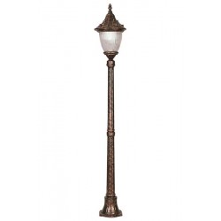 Modi Bahçe Aydınlatma BDR-68056-1BKR Kahverengi Boyalı Dış Mekan Aydınlatma E27 Aluminyum Döküm Dip Polikarbon Cam 27cm