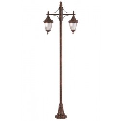 Modi Bahçe Aydınlatma BDR-68056-2BKR Kahverengi Boyalı Dış Mekan Aydınlatma E27 Aluminyum Döküm Dip Polikarbon Cam 90x27cm
