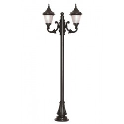 Modi Bahçe Aydınlatma BDR-68056-2BSY-M1 Siyah Boyalı Dış Mekan Aydınlatma E27 Aluminyum Döküm Dip Polikarbon Cam 80x27cm