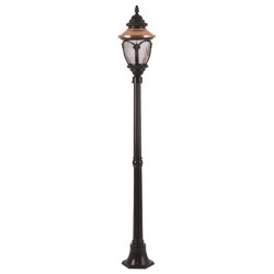 Modi Bahçe Aydınlatma BDR-68057-1BSY Kahverengi/Siyah Boyalı Dış Mekan Aydınlatma E27 Aluminyum Döküm Dip Polikarbon Cam 25cm