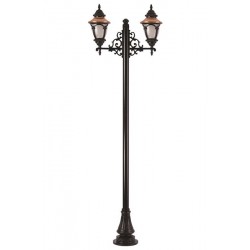 Modi Bahçe Aydınlatma BDR-68057-2BSY-M1-OP Kahverengi/Siyah Boyalı Dış Mekan Aydınlatma E27 Aluminyum Döküm Dip Polikarbon Cam 90x25cm