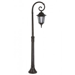 Modi Bahçe Aydınlatma BDR-68061-1BSY-OP Siyah Boyalı Dış Mekan Aydınlatma E27 Aluminyum Cam 30cm