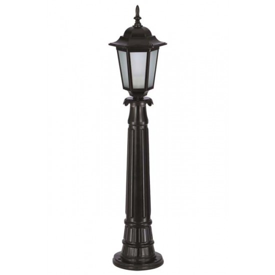 Modi Bahçe Aydınlatma BDR-68061-2BKR-OP Siyah Boyalı Dış Mekan Aydınlatma E27 Aluminyum Cam 20cm