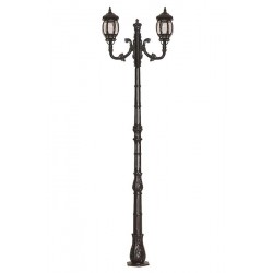 Modi Bahçe Aydınlatma BDR-68063-2BSY-M1 Siyah Boyalı Dış Mekan Aydınlatma E27 Aluminyum Döküm Dip Polikarbon Cam 85cm