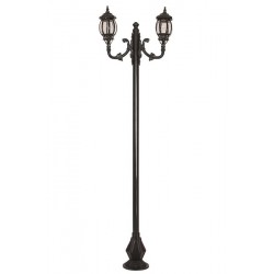 Modi Bahçe Aydınlatma BDR-68063-2BSY-M3 Siyah Boyalı Dış Mekan Aydınlatma E27 Aluminyum Döküm Dip Polikarbon Cam 85x20cm