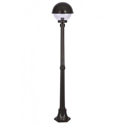 Modi Bahçe Aydınlatma BDR-68064-1BSY Siyah Boyalı Dış Mekan Aydınlatma E27 Aluminyum Polikarbon Cam 30cm