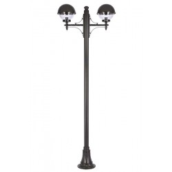 Modi Bahçe Aydınlatma BDR-68064-2BSY-M1 Siyah Boyalı Dış Mekan Aydınlatma E27 Aluminyum Döküm Dip Polikarbon Cam 80cm