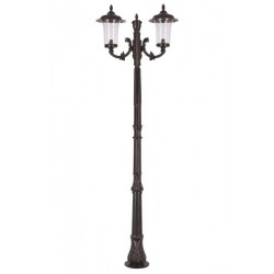 Modi Bahçe Aydınlatma BDR-68082-2BSY-M1 Siyah Boyalı Dış Mekan Aydınlatma E27 Aluminyum Döküm Dip Akrilik Cam 80cm