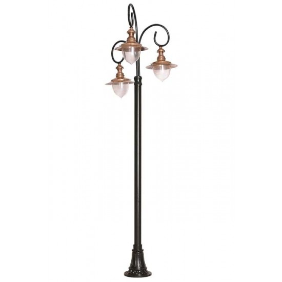 Modi Bahçe Aydınlatma BDR-68083-3BKR-M2 Sarı/Siyah Boyalı Dış Mekan Aydınlatma E27 Aluminyum Döküm Dip Polikarbon/Polietilen 90cm