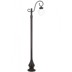 Modi Bahçe Aydınlatma BDR-68086-1BSY-M2-OP Siyah Boyalı Dış Mekan Aydınlatma E27 Aluminyum Döküm Dip Akrilik Cam 55x25cm