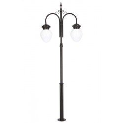 Modi Bahçe Aydınlatma BDR-68086-2BSY-M1-OP Siyah Boyalı Dış Mekan Aydınlatma E27 Aluminyum Döküm Dip Akrilik Cam 90cm
