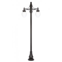 Modi Bahçe Aydınlatma BDR-68086-2BSY-M2-OP Siyah Boyalı Dış Mekan Aydınlatma E27 Aluminyum Döküm Dip Akrilik Cam 85x25cm
