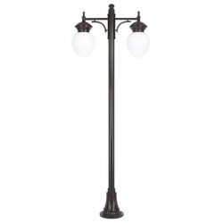 Modi Bahçe Aydınlatma BDR-68086-2BSY-M3-OP Siyah Boyalı Dış Mekan Aydınlatma E27 Aluminyum Döküm Dip Akrilik Cam 85x25cm