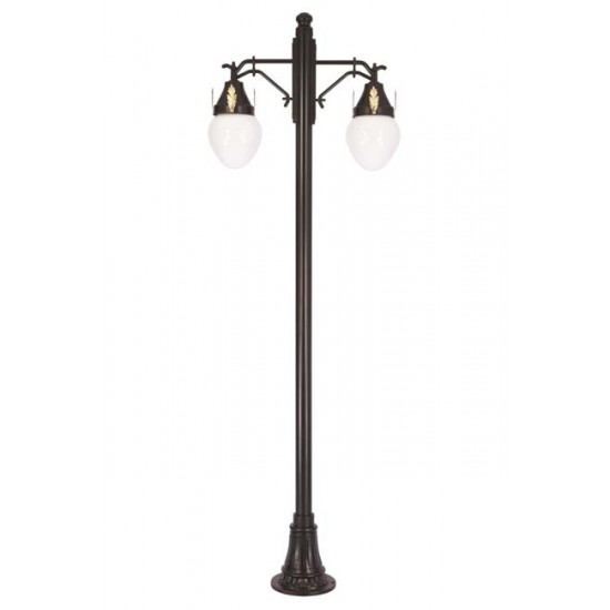 Modi Bahçe Aydınlatma BDR-68087-2BSY-OP Sarı/Siyah Boyalı Dış Mekan Aydınlatma E27 Aluminyum Döküm Dip Akrilik Cam 85cm