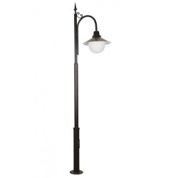 Modi Bahçe Aydınlatma BDR-68090-1BSY-OP Siyah Boyalı Dış Mekan Aydınlatma E27 Aluminyum Döküm Dip Polikarbon/Polietilen 60cm