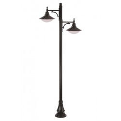 Modi Bahçe Aydınlatma BDR-68091-2BSY-M3-OP Siyah Boyalı Dış Mekan Aydınlatma E27 Aluminyum ABS Polikarbon Cam 110cm