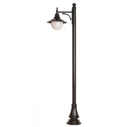 Modi Bahçe Aydınlatma BDR-68092-1BSY-M1-OP Siyah Boyalı Dış Mekan Aydınlatma E27 Aluminyum ABS Polietilen Cam 60cm