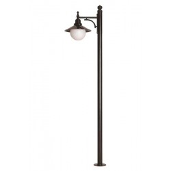 Modi Bahçe Aydınlatma BDR-68092-1BSY-M2-OP Siyah Boyalı Dış Mekan Aydınlatma E27 Aluminyum ABS Polietilen Cam 60cm