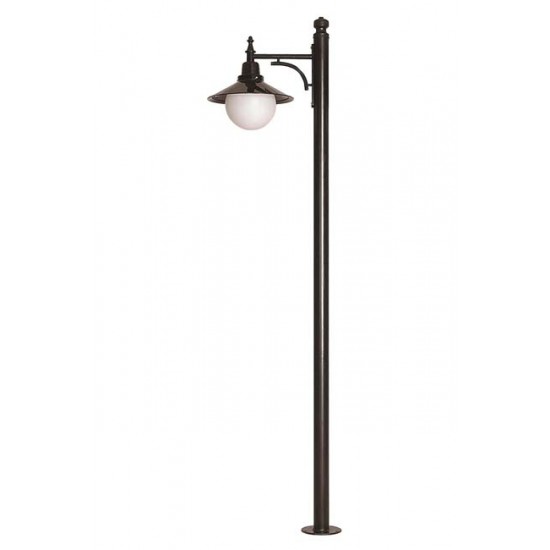 Modi Bahçe Aydınlatma BDR-68092-1BSY-M2-OP Siyah Boyalı Dış Mekan Aydınlatma E27 Aluminyum ABS Polietilen Cam 60cm