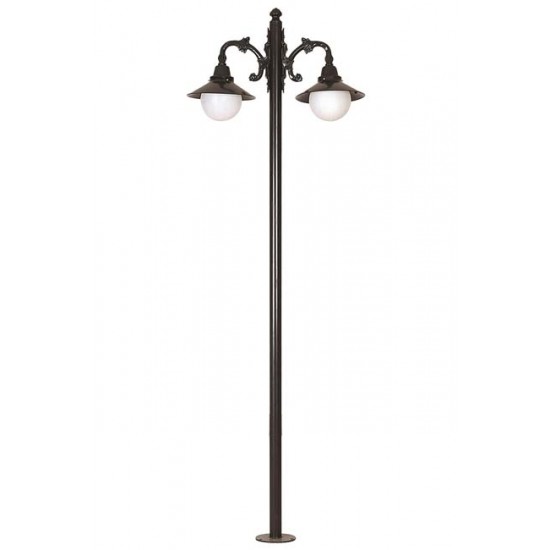 Modi Bahçe Aydınlatma BDR-68092-2BSY-M2-OP Siyah Boyalı Dış Mekan Aydınlatma E27 Aluminyum Polietilen Cam 85cm