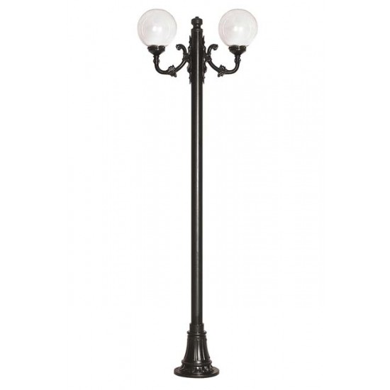 Modi Bahçe Aydınlatma BDR-68094-2BSY-M3-OP Siyah Boyalı Dış Mekan Aydınlatma E27 Aluminyum Döküm Dip Akrilik Cam 75cm
