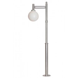 Modi Bahçe Aydınlatma BDR-68095-1GR-M1-OP Gri Boyalı Dış Mekan Aydınlatma E27 Metal Polietilen Cam 55cm