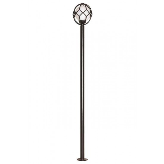 Modi Bahçe Aydınlatma BDR-68096-BSY-M2 Siyah Boyalı Dış Mekan Aydınlatma E27 Metal Polietilen Cam 35cm