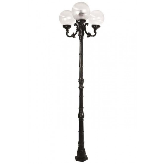 Modi Bahçe Aydınlatma BDR-68097-3BSY Siyah Boyalı Dış Mekan Aydınlatma E27 Aluminyum ABS Akrilik Cam 70cm