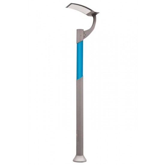 Modi Bahçe Aydınlatma BDR-68099-BTK-LED Gri/Mavi Boyalı Dış Mekan Aydınlatma G12 Çelik Boru Temperli Cam 90cm