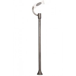 Modi Bahçe Aydınlatma BDR-68105-GR-LED Gri Boyalı Dış Mekan Aydınlatma G12 Çelik Boru Aluminyum 80cm