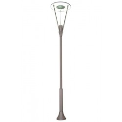 Modi Bahçe Aydınlatma BDR-68107-GR-LED Gri Boyalı Dış Mekan Aydınlatma LED Çelik Boru Polikarbon 80cm