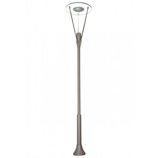 Modi Bahçe Aydınlatma BDR-68107-GR-LED Gri Boyalı Dış Mekan Aydınlatma LED Çelik Boru Polikarbon 80cm