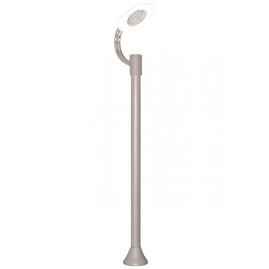 Modi Bahçe Aydınlatma BDR-68109-GR-LED Beyaz Boyalı Dış Mekan Aydınlatma LED Çelik Boru Polikarbon 70cm