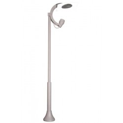 Modi Bahçe Aydınlatma BDR-68111-1GR-LED Beyaz Boyalı Dış Mekan Aydınlatma LED Çelik Boru Polikarbon 75cm