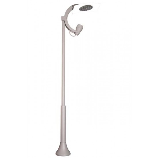 Modi Bahçe Aydınlatma BDR-68111-1GR-LED Beyaz Boyalı Dış Mekan Aydınlatma LED Çelik Boru Polikarbon 75cm